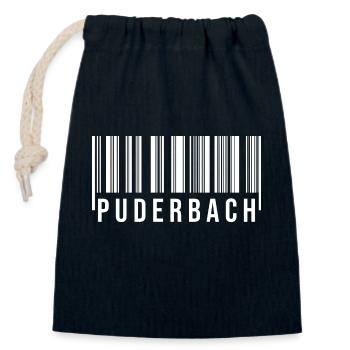 Puderbach Westerwald - Verschließbarer Geschenkbeutel aus Baumwolle (14x20cm) - Navy - Vorne