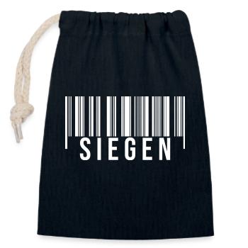 Siegen Westerwald - Verschließbarer Geschenkbeutel aus Baumwolle (14x20cm) - Navy - Vorne
