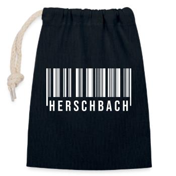 Herschbach Westerwald - Verschließbarer Geschenkbeutel aus Baumwolle (14x20cm) - Navy - Vorne