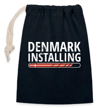 Dänemark Flagge Skandinavien Dänische Flagge Reise - Verschließbarer Geschenkbeutel aus Baumwolle (14x20cm) - Navy - Vorne