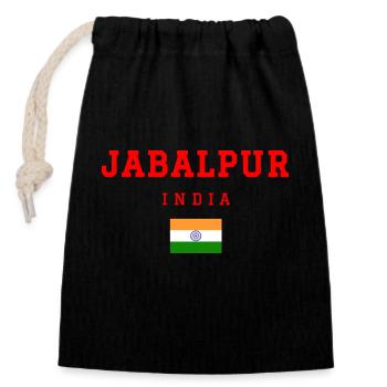 Jabalpur Indien - Verschließbarer Geschenkbeutel aus Baumwolle (14x20cm) - Schwarz - Vorne