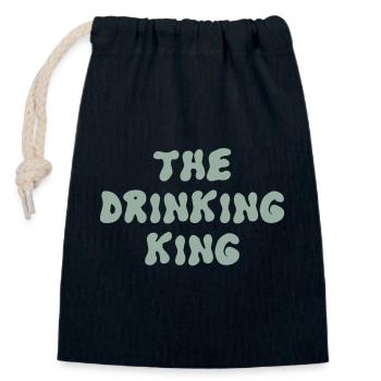 Le roi de la boisson - Sac cadeau en coton avec cordon (14 x 20 cm) - bleu marine - Devant