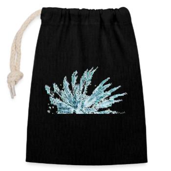 Fireworks 02 - Closable cotton gift bag (14x20cm) - black - Front