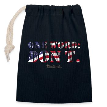 USA One Word Don't - Verschließbarer Geschenkbeutel aus Baumwolle (14x20cm) - Navy - Vorne