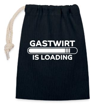 Gastwirt Spruch Kneipe Wirt Fun Gastwirt Geschenk - Verschließbarer Geschenkbeutel aus Baumwolle (14x20cm) - Navy - Vorne
