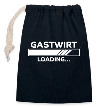 Gastwirt Spruch Kneipe Wirt Fun Gastwirt Geschenk - Verschließbarer Geschenkbeutel aus Baumwolle (14x20cm) - Navy - Vorne