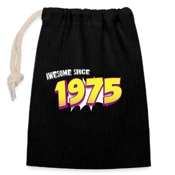 Rétro 48e anniversaire dans le Style Pop Art Comic Book - Sac cadeau en coton avec cordon (14 x 20 cm) - noir - Devant