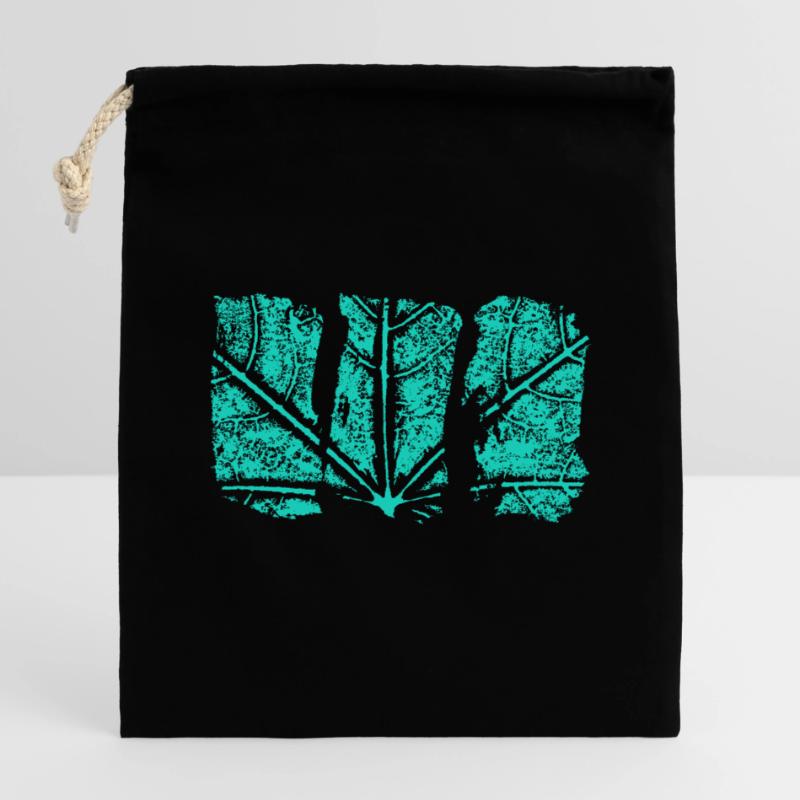 Leaves Structure - Abstract Pattern Closable cotton gift bag (14x20cm)