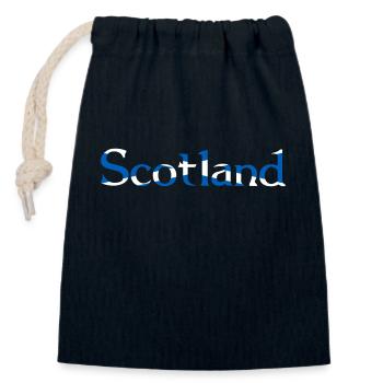Scotland - Flag Colours - Closable cotton gift bag (14x20cm) - navy - Front