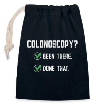 Gastro-entérologie Endoscopie Coloscopie - Sac cadeau en coton avec cordon (14 x 20 cm) - bleu marine - Devant