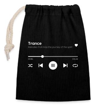 Trance - Closable cotton gift bag (14x20cm) - black - Front