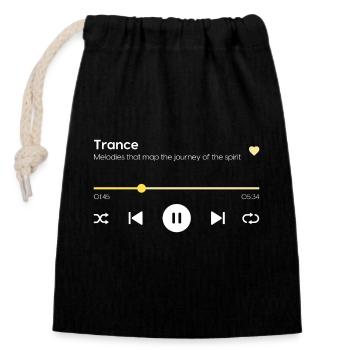 Trance - Closable cotton gift bag (14x20cm) - black - Front