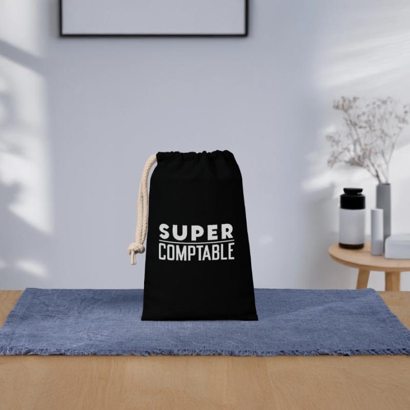 Super comptable Sac cadeau en coton avec cordon (14 x 20 cm)