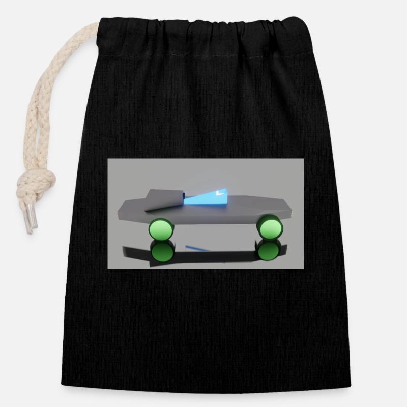 Neon Auto - Verschließbarer Geschenkbeutel aus Baumwolle (14x20cm) - Schwarz