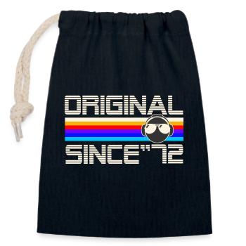 Since 72 - Closable cotton gift bag (14x20cm) - navy - Front