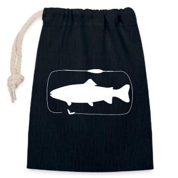 Trout Sbirolino assembly with bee maggot - Closable cotton gift bag (14x20cm) - navy - Front