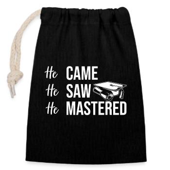 Master Etudes Master - Sac cadeau en coton avec cordon (14 x 20 cm) - noir - Devant