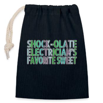 Statement Gift Idea Electrician Humor Gift Funny - Closable cotton gift bag (14x20cm) - navy - Front