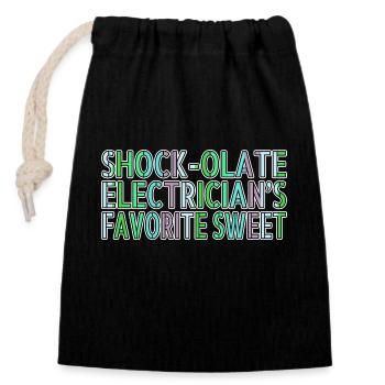 statement gift idea electrician humor gift funny - Verschließbarer Geschenkbeutel aus Baumwolle (14x20cm) - Schwarz - Vorne