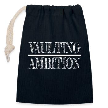 dictons gymnastique compétition gratte-ciel - Sac cadeau en coton avec cordon (14 x 20 cm) - bleu marine - Devant