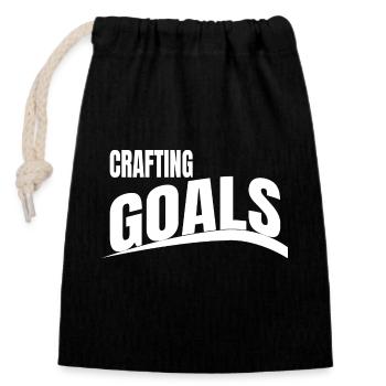 Blagues amusantes Entraînement Inspiration Originalité - Sac cadeau en coton avec cordon (14 x 20 cm) - noir - Devant
