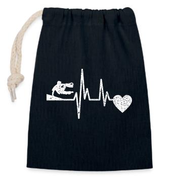 Parkour Runner Sports Extrêmes Cadeau Parkour Runner - Sac cadeau en coton avec cordon (14 x 20 cm) - bleu marine - Devant