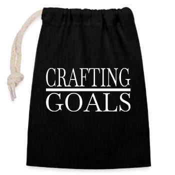 blagues amusant pensée créative objectif design artiste - Sac cadeau en coton avec cordon (14 x 20 cm) - noir - Devant