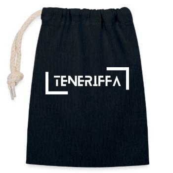 Tenerife - Closable cotton gift bag (14x20cm) - navy - Front