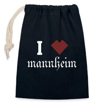 Mannheim Monnem Mannheimat - Closable cotton gift bag (14x20cm) - navy - Front