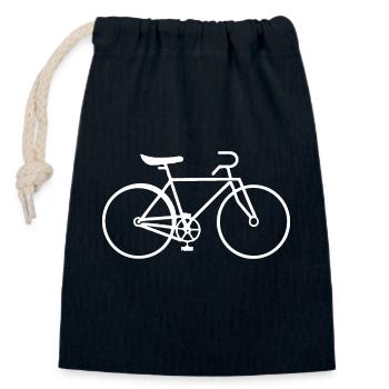 Racer - Closable cotton gift bag (14x20cm) - navy - Front