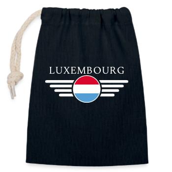 Luxemburg T-Shirt: Vielfalt, Geschichte, Charme - Verschließbarer Geschenkbeutel aus Baumwolle (14x20cm) - Navy - Vorne