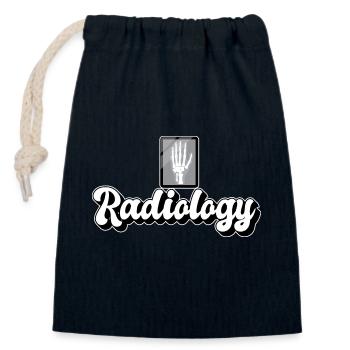 Radiology Squad Rad Tech Radiographer Technician - Closable cotton gift bag (14x20cm) - navy - Front