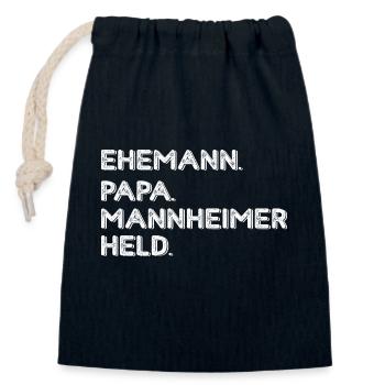 Marathon Running Jogging - Verschließbarer Geschenkbeutel aus Baumwolle (14x20cm) - Navy - Vorne
