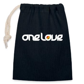 ridm one love - Verschließbarer Geschenkbeutel aus Baumwolle (14x20cm) - Navy - Vorne