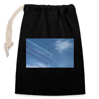 Patrouille de France - Closable cotton gift bag (14x20cm) - black - Front