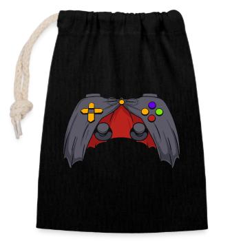 Halloween Dracula Gaming Controller - Verschließbarer Geschenkbeutel aus Baumwolle (14x20cm) - Schwarz - Vorne