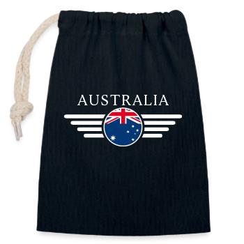 Australien Stil Design T-Shirt - Verschließbarer Geschenkbeutel aus Baumwolle (14x20cm) - Navy - Vorne