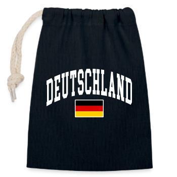 Allemagne - Sac cadeau en coton avec cordon (14 x 20 cm) - bleu marine - Devant