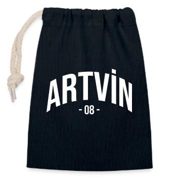 Artvin 08 Turkey Turkiye Gift Holiday Türk TR - Closable cotton gift bag (14x20cm) - navy - Front