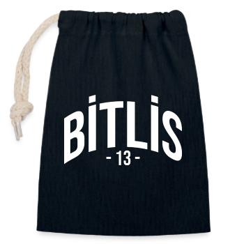 Bitlis 13 Turquie Vacances Turk Türkiye Cadeau - Sac cadeau en coton avec cordon (14 x 20 cm) - bleu marine - Devant