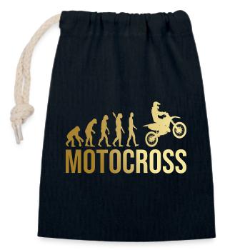 Evolution Motocross - Verschließbarer Geschenkbeutel aus Baumwolle (14x20cm) - Navy - Vorne
