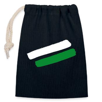 Styrian Style Stripes - Closable cotton gift bag (14x20cm) - navy - Front
