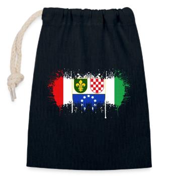 Bosnia in herzegovina europe sarajavo flag mostar - Closable cotton gift bag (14x20cm) - navy - Front
