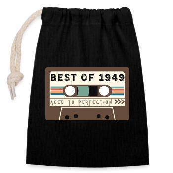 Best of 1949 - Sac cadeau en coton avec cordon (14 x 20 cm) - noir - Devant