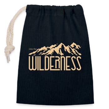 Into the wilderness - Closable cotton gift bag (14x20cm) - navy - Front