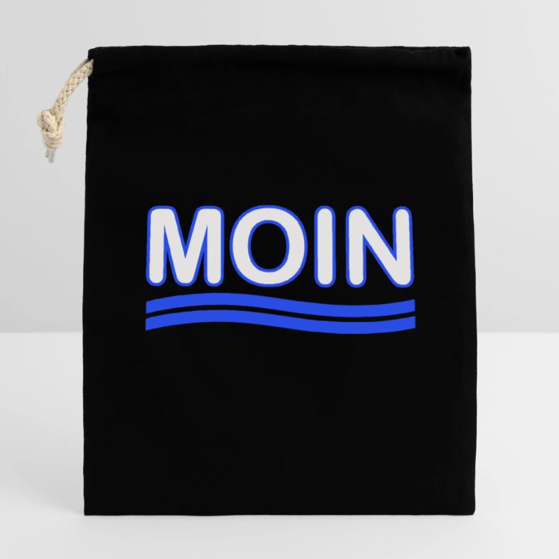 Hello Closable cotton gift bag (14x20cm)