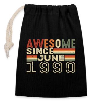 June 1990 Original 1990 Jubilee 1990 June 1990 - Closable cotton gift bag (14x20cm) - black - Front