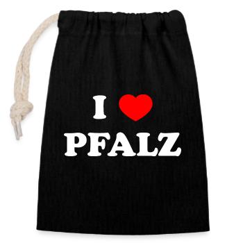 Pälzer Mädchen Pfälzer Mädchen Pfälzer Pälzer Bub - Verschließbarer Geschenkbeutel aus Baumwolle (14x20cm) - Schwarz - Vorne