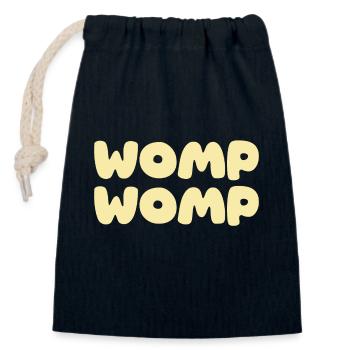 Womp Womp - Crème - Sac cadeau en coton avec cordon (14 x 20 cm) - bleu marine - Devant
