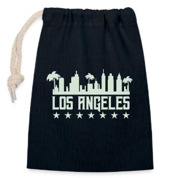 los angeles - Verschließbarer Geschenkbeutel aus Baumwolle (14x20cm) - Navy - Vorne
